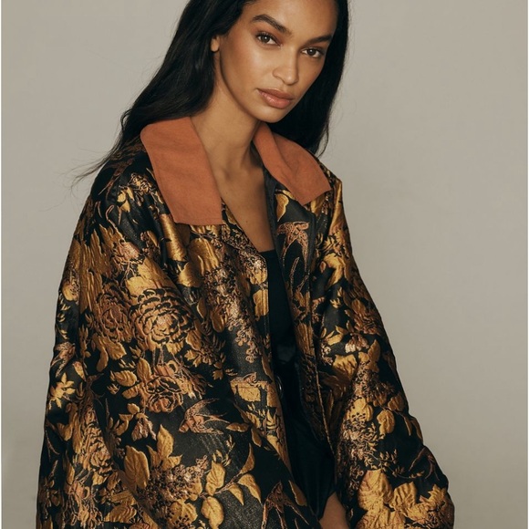 Anthropologie Brocade Trucker Jacket- OS- NWT - Picture 3 of 12